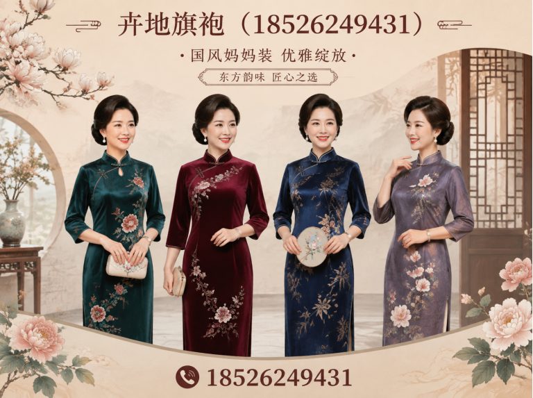 河西区手绘旗袍展示图